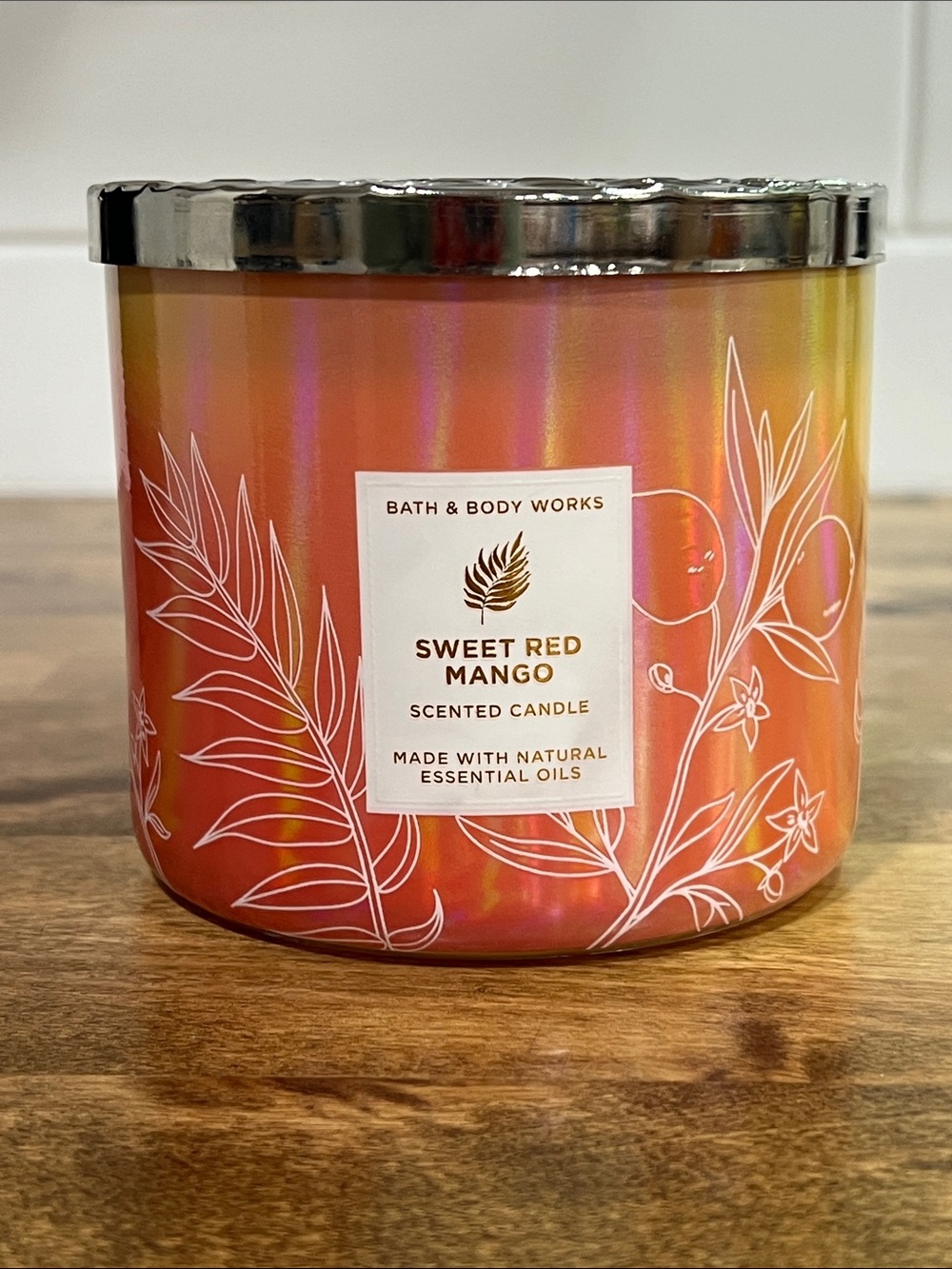 Bath & Body Works Sweet Red Mango Scented Candle - Orange